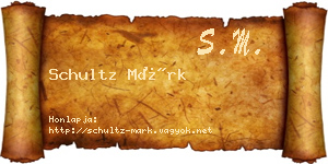 Schultz Márk névjegykártya